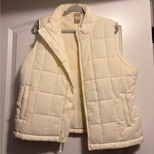 Elegant Cream Quilted Vest for Women